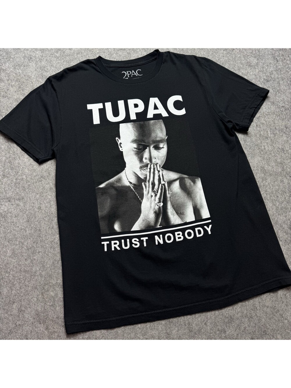 2Pac Shirt Men M Black Trust Nobody Concert Official Y2K Streetwear Tee